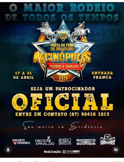 Imagem da notícia Alcinópolis anuncia 23ª edição da Festa do Peão com rodeio em touros e cavalos e grandes shows